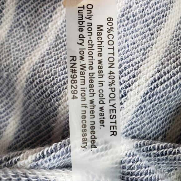 Onque Casuals Striped Side Zipper Crewneck Pullover Top Medium - Picture 11 of 12